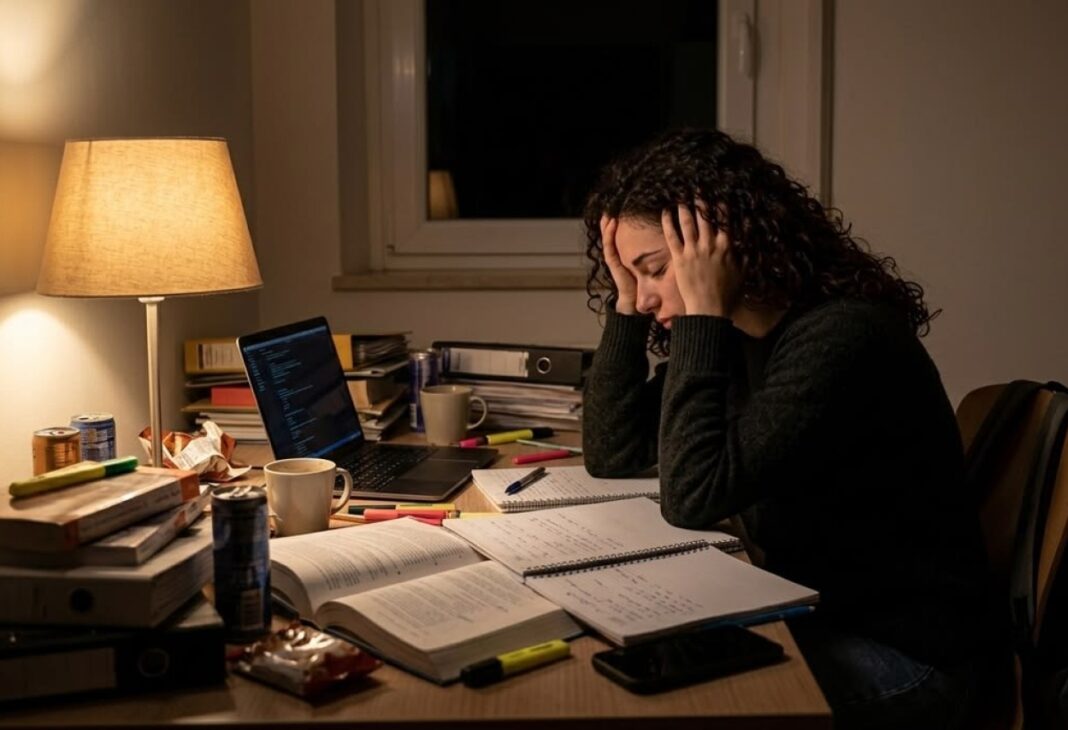 Sınav Döneminde Zihinsel Performans ve Kaygının Psikolojisi konulu Psychology Times psikoloji yazısı için profesyonel görsel.