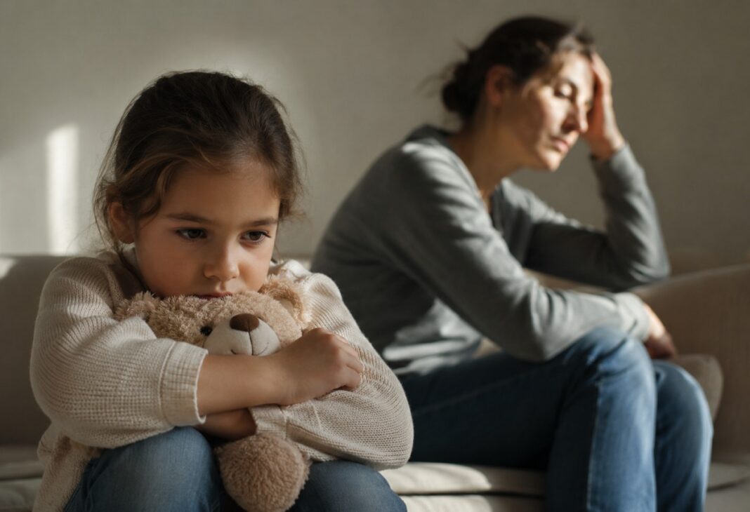 Mutsuz Annelerin Çocukları konulu Psychology Times psikoloji yazısı için profesyonel görsel.