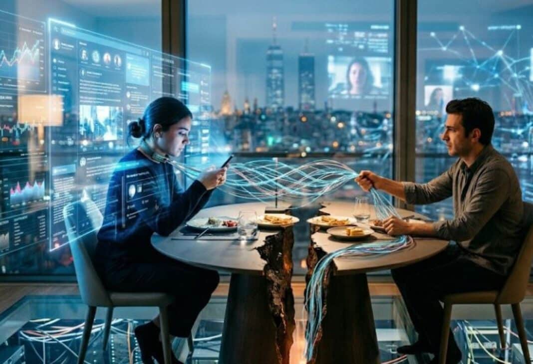 Dijitalleşen Dünyada Kaçıngan Bağlanma ve İlişki Sürdürme Zorlukları konulu Psychology Times psikoloji yazısı için profesyonel görsel.