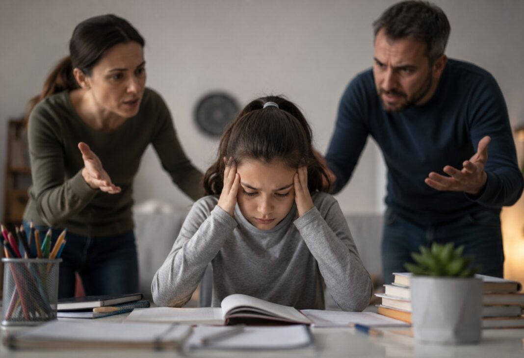 Bir Sınav, Bir Çocuk, Bir Gelecek: Başarı Baskısının Görünmeyen Yüzü konulu Psychology Times psikoloji yazısı için profesyonel görsel.