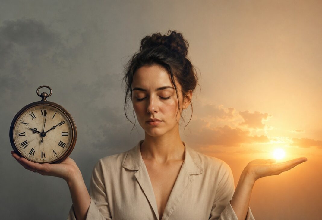ZAMANIN İKİ YÜZÜ : KRONOS VE KAİROS konulu Psychology Times psikoloji yazısı için profesyonel görsel.
