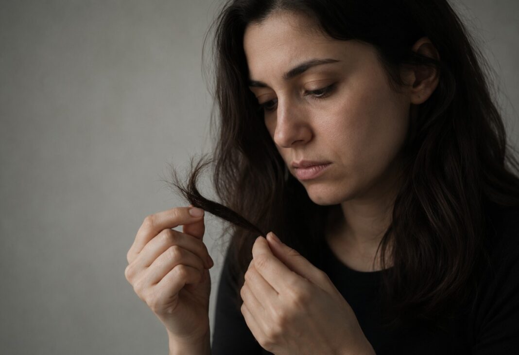 Görünmeyen Bir Ruhsal Mücadele: Trikotillomani konulu Psychology Times psikoloji yazısı için profesyonel görsel.