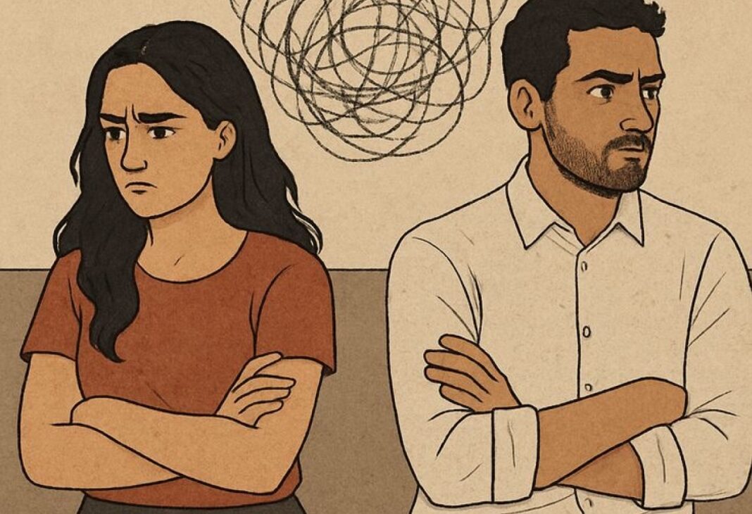 Aldatma psikolojisi konulu Psychology Times psikoloji yazısı için profesyonel görsel.