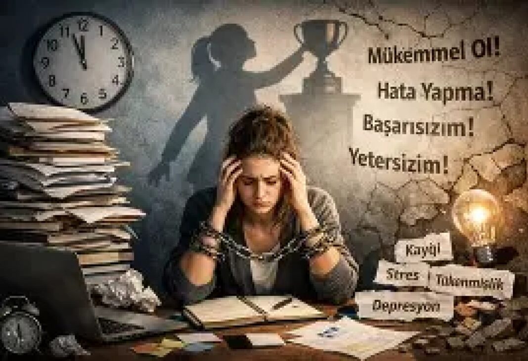 PROJE OLARAK HAYAT:BAŞARMAK ZORUNLULUĞU konulu Psychology Times psikoloji yazısı için profesyonel görsel.