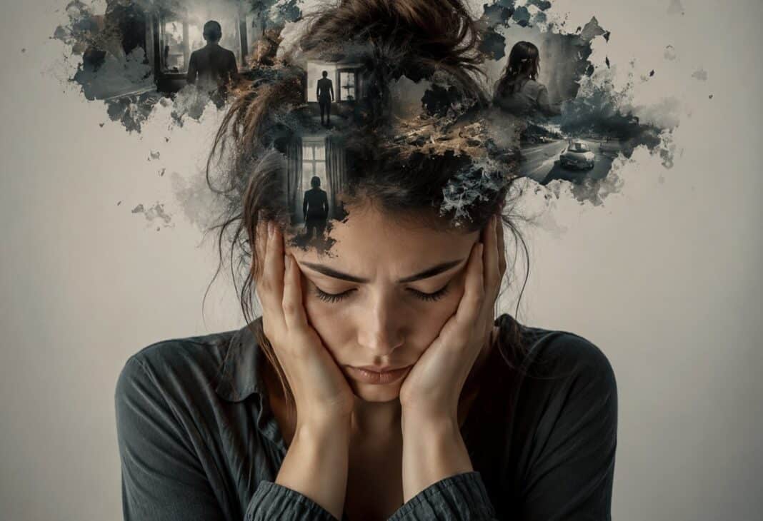 Zihnin Donmuş Kareleri: Travmatik İmgeler konulu Psychology Times psikoloji yazısı için profesyonel görsel.