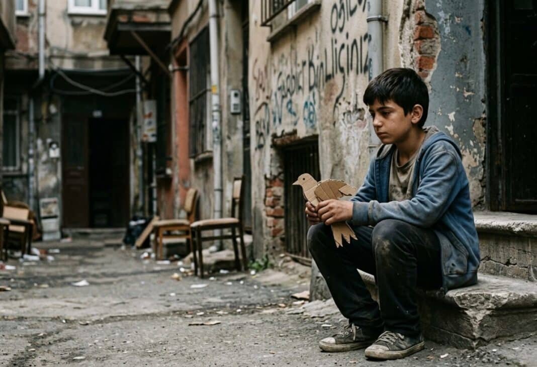 Suçun Değil, Çocuğun Hikayesi; Suça Sürüklenen Çocuklar konulu Psychology Times psikoloji yazısı için profesyonel görsel.