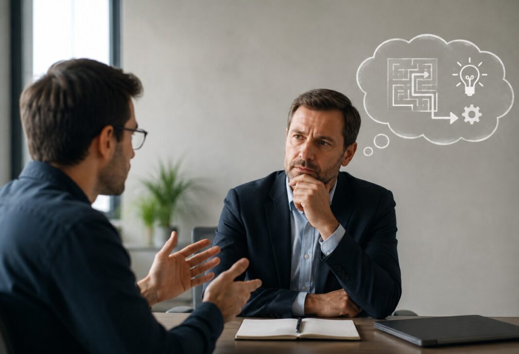 İşyerinde Problemi Kim Çözmeli? konulu Psychology Times psikoloji yazısı için profesyonel görsel.