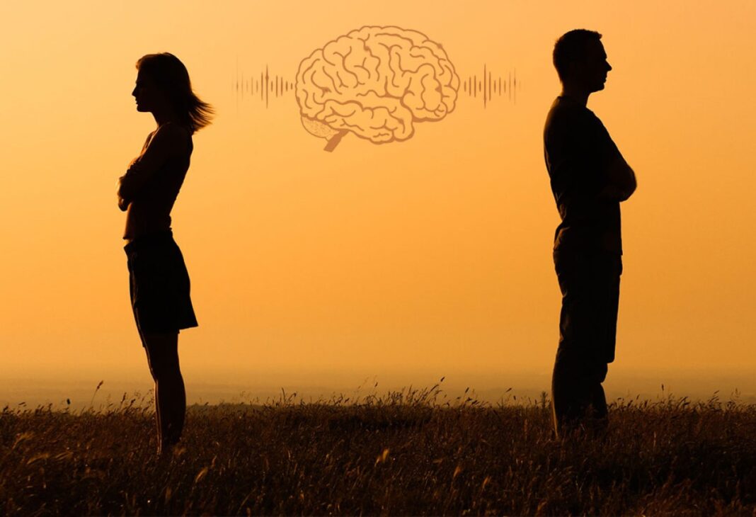 Aşk bittiğinde neden kimliğimizi kaybetmiş gibi hissederiz konulu Psychology Times psikoloji yazısı için profesyonel görsel.