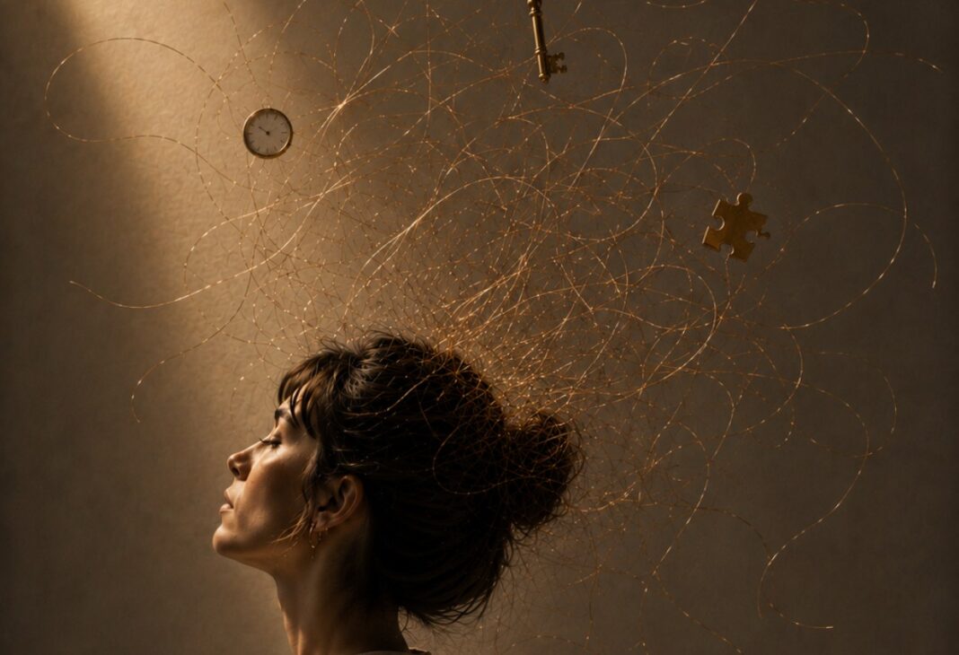 Zihinsel Yük (Mental Load): Görünmeyen Sorumlulukların Psikolojik Bedeli konulu Psychology Times psikoloji yazısı için profesyonel görsel.