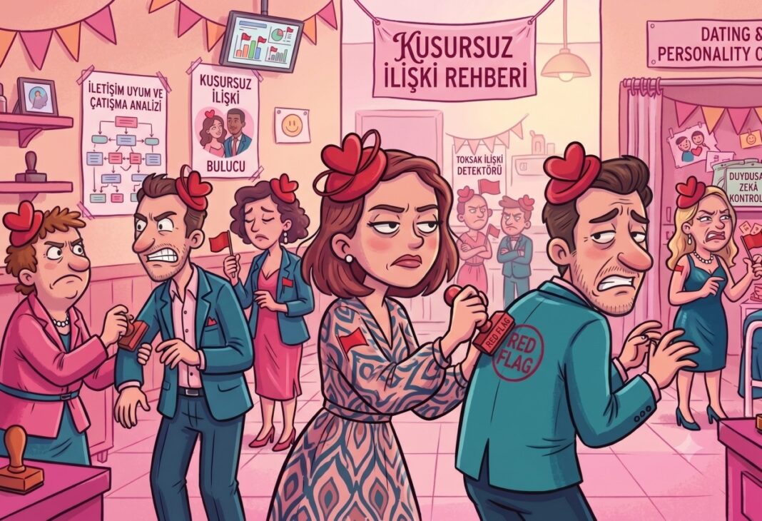 Red Flag Enflasyonu: Kusursuzluk Sınavından Sınıfta Kalmak konulu Psychology Times psikoloji yazısı için profesyonel görsel.