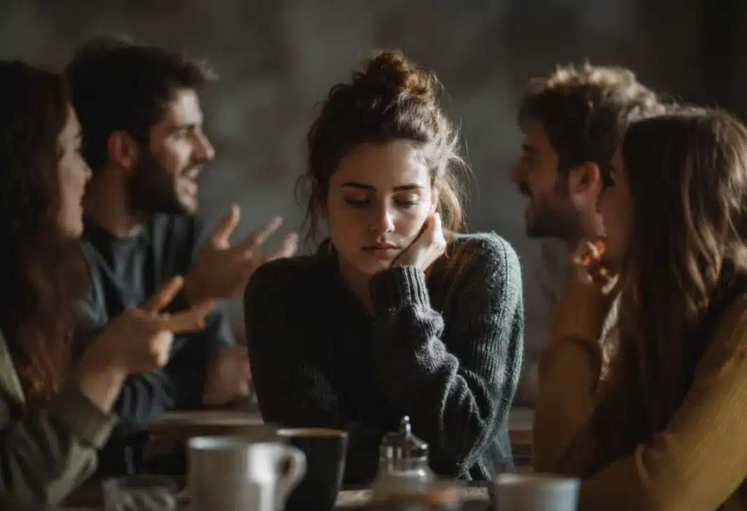 Duygusal görünmezlik ve yalnızlık temalı görsel